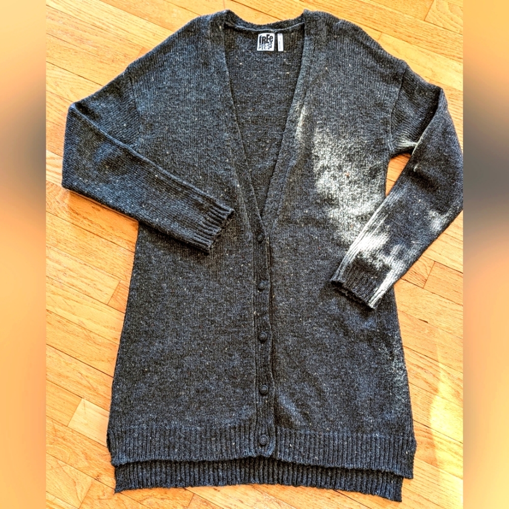 Long Heather Grey Cardigan/Duster